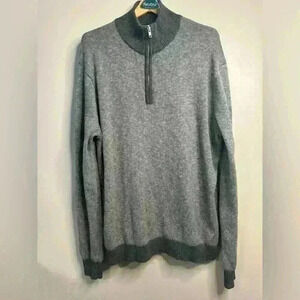 Goodfellows & Co. 3/4 zip black gray cotton pullover size XL casual fall winter